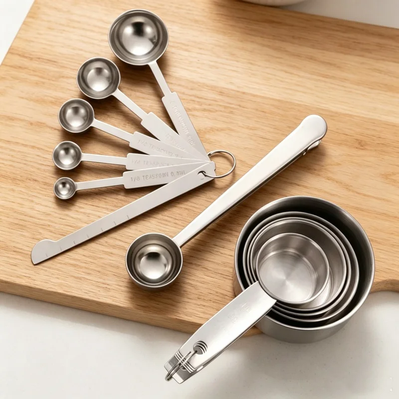 Home Cooking Cookbook - Conjunto de Colheres Medidoras Empilháveis de
